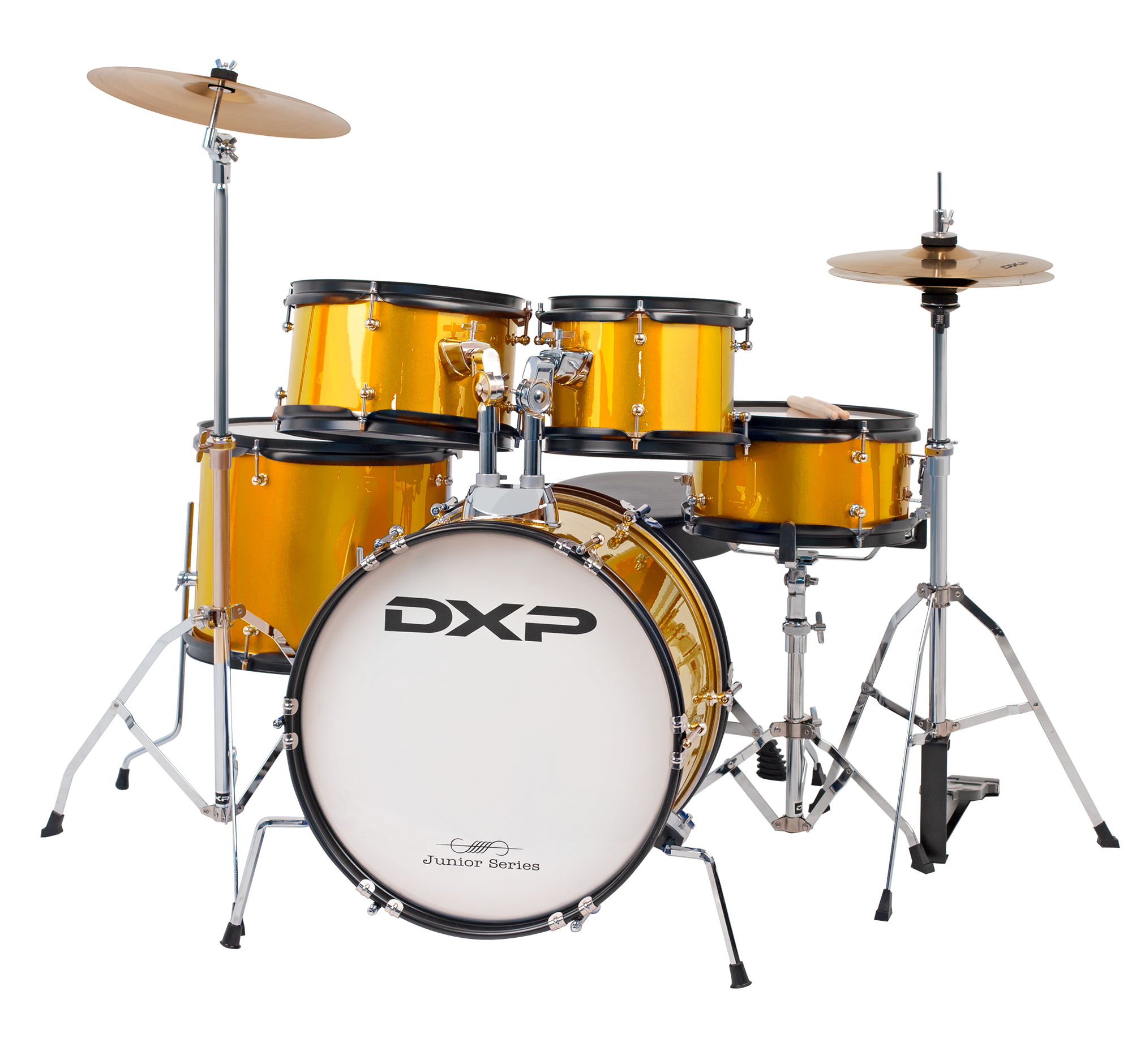 DXP | TXJ7GS | 5 Piece Junior Drum Kit Package | Gold Sparkle DXP | TXJ7GS | 5 Piece Junior Drum Kit Package | Gold Sparkle